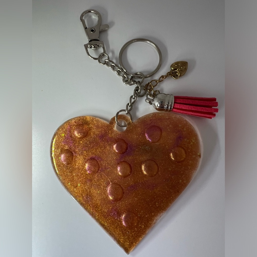 Acrylic heart Bag Charm keychain